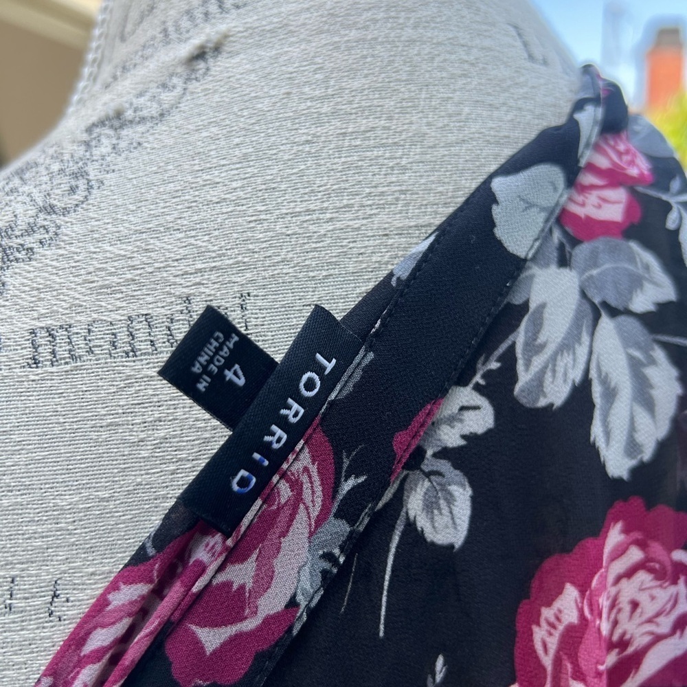 Torrid Pink and Black Dolman Sleeve V-Neck Sundress Size 4X NWOT Summer dress - Picture 6 of 8